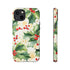 Christmas Holly on a Golden Background - Impact Resistant Phone Case iPhone 14 Plus Matte